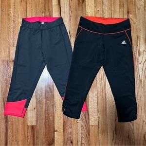 Adidas Lot of 2 Capri Leggings Size S
